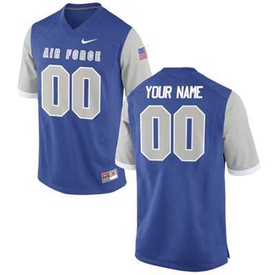 Men%27s Air Force Falcons Customized Replica Football Jersey - 2015 Royal Blue